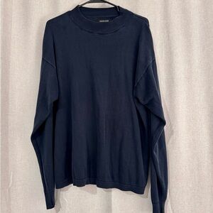Murano Navy Crewneck Sweater %100 Silk
